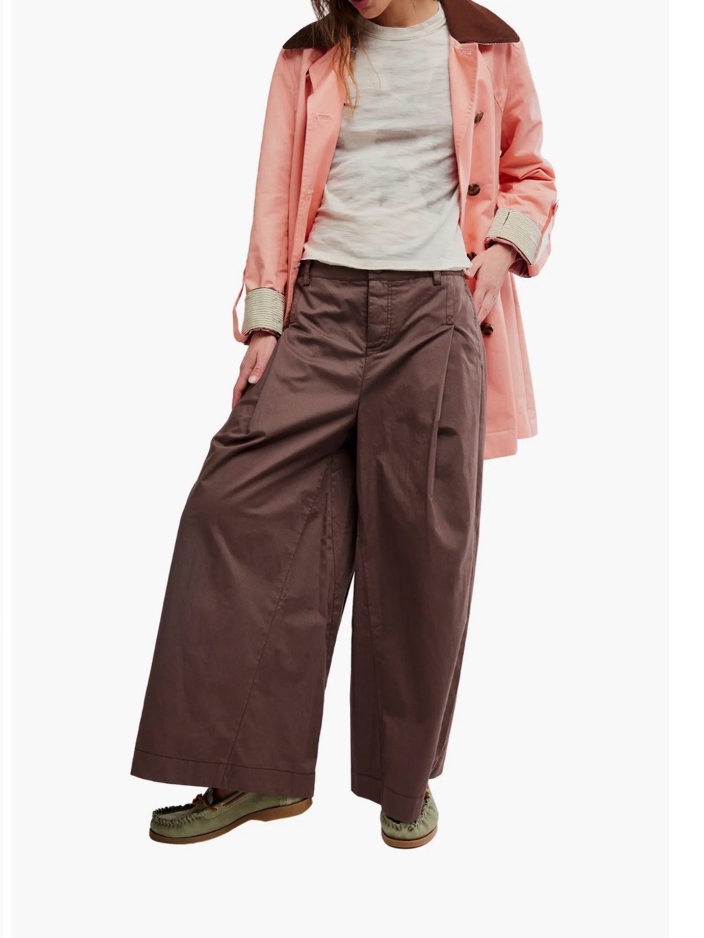 NWT! Free People Silverlake Wide chinos